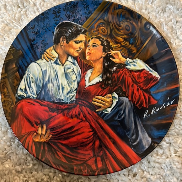 Rare Limited Edition Gone with the Wind Collector plate Scarlett & Rhett - Picture 1 of 8